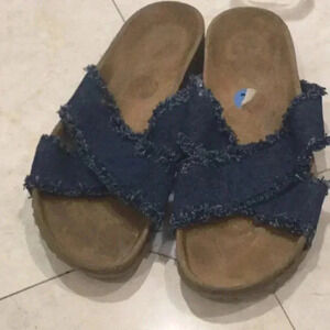 NWOT Cloth slide style sandals summer spring shoe